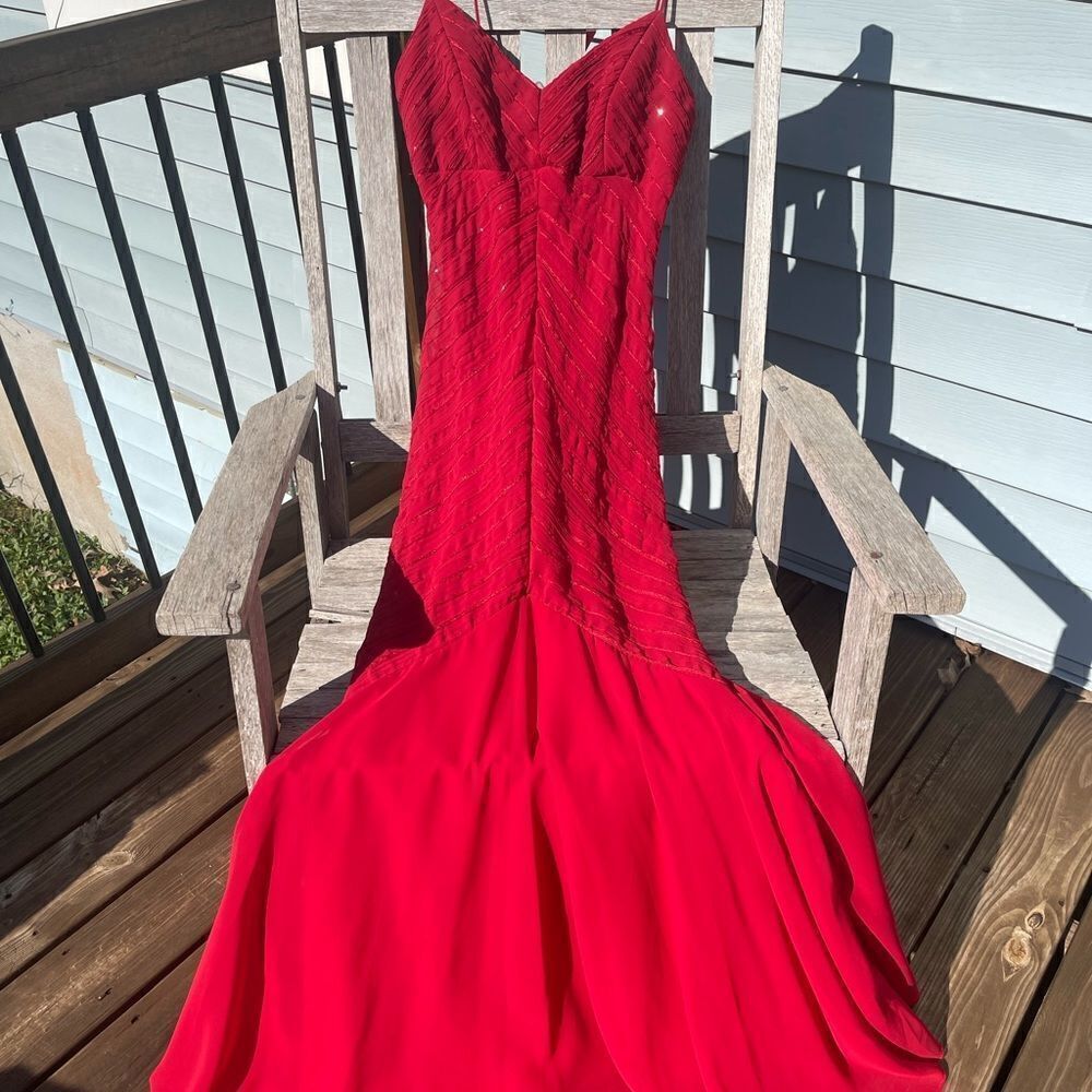 Dollar brand womens formal dress sequins/red